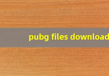 pubg files download